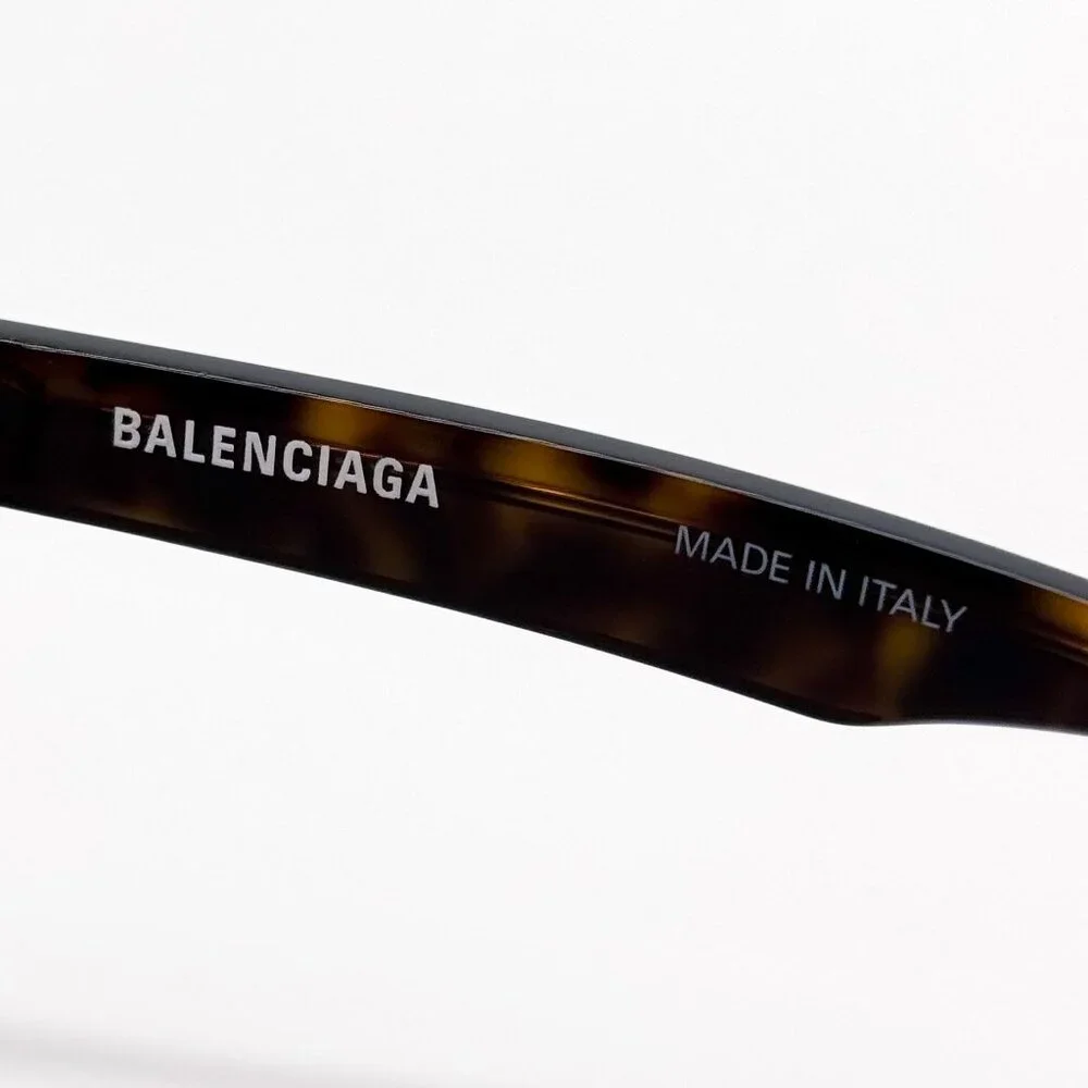 NEW BALENCIAGA EYEGLASSES BB0131O 005 ROUND OVAL DARK HAVANA WOMEN EYEWEAR BALEN